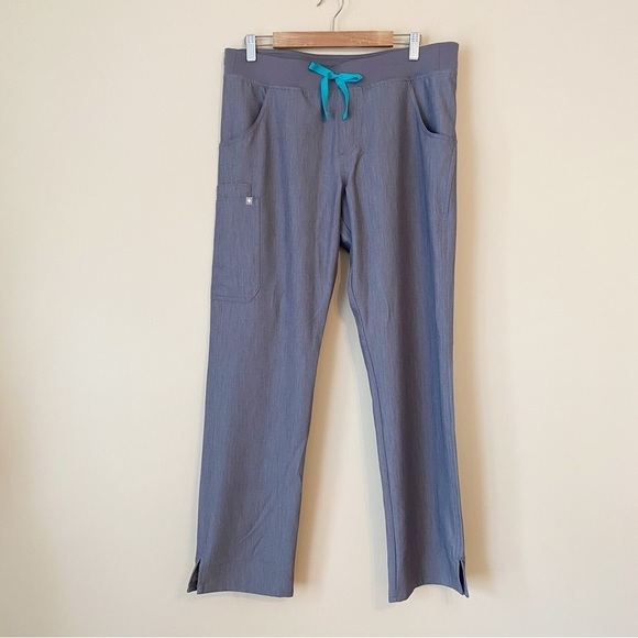 Figs Kade Utility Pocket Gray Scrub Pants - Large Tall - Picture 16 of 16